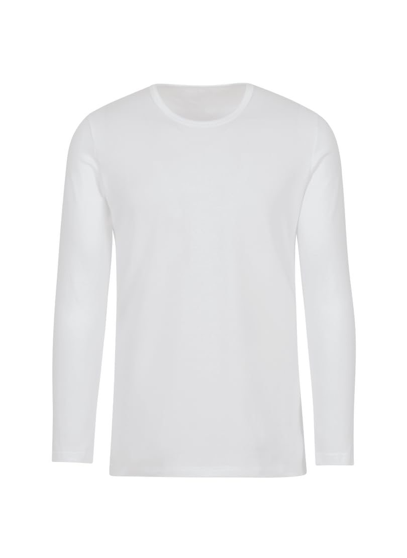 Trigema - Men's Long-Sleeved T-Shirt - white - Large