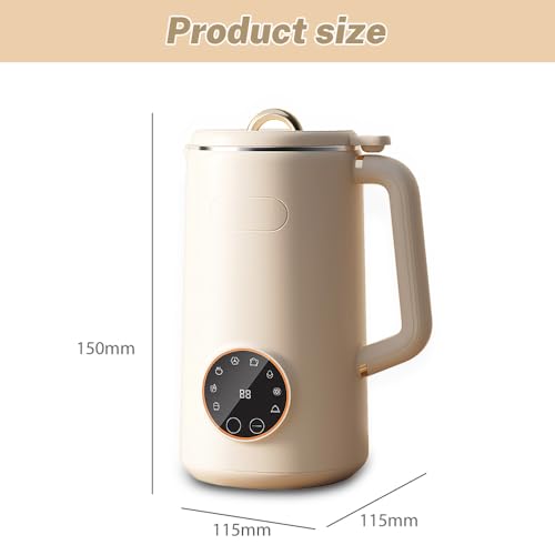 Macchina per il latte di soia, macchina automatica per il latte di noci 1000ml, macchina per il latte vegetale con 10 lame di foglia, 8 in 1 multifunzionale macchina per il latte per avena, soia, noce - 3