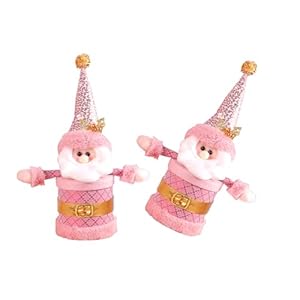 LUOFENG Rosa Weihnachtsmann Bonbonservierer Set