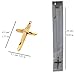 DUALZERO Gold and Silver Cross Necklace, Fashion Delicate Stainless Steel Necklace with Good Design (Gold)