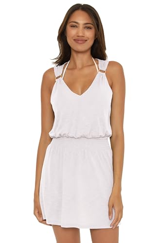 BECCA Breezy Basics Dress, Plunge Neck, Beach Cover Ups for Women