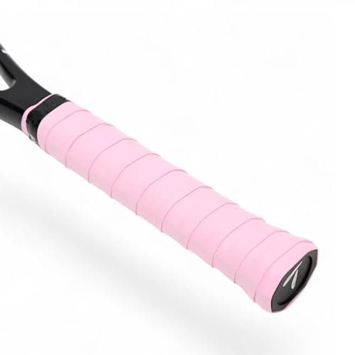 غطاء قبضة مضرب التنس مقبض غير قابل للانزلاق وفائق الامتصاص مقاوم للماء (Baby pink)