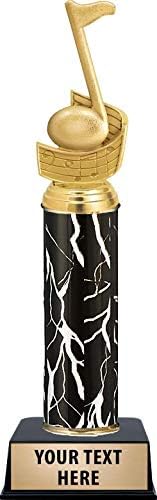Crown Awards Music Note Trophies, Personalized Black Lightning Music Note Trophy, Custom Engraving Included Prime