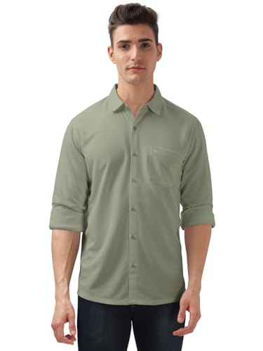 Image of BULLMER Trendy Regular Fit Solid Full Sleeve Causal Shirt for Men.
