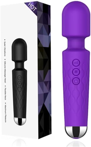 LYZD WAND Quiet Vibrato.r.s.s Vibrabra.t.e.r Vibratorter Women Toy Bull.et Vibrat.o.rs S.ex Toys4Women Toys4couples, Vibrantoror for Men & Women Tool Vibrat.o.r 20 + 8 Mode Massage (Purople P)