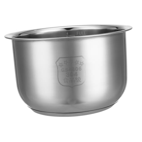 Ipetboom Olla Interior de Inoxidable Arrocera Reemplazo de Cubeta Engrosada de Accesorio Multiusos para Cocción de Arroz y Repostería para Hogar y Cocina Profesional