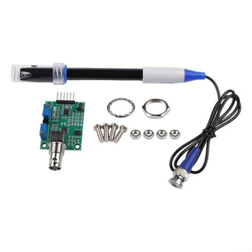 Kit profesional de detección de pH con módulo regulador y electrodo Bnc para proyectos Arduino monitoreo de la calidad del agua de Ph0-14 (módulo + negro)