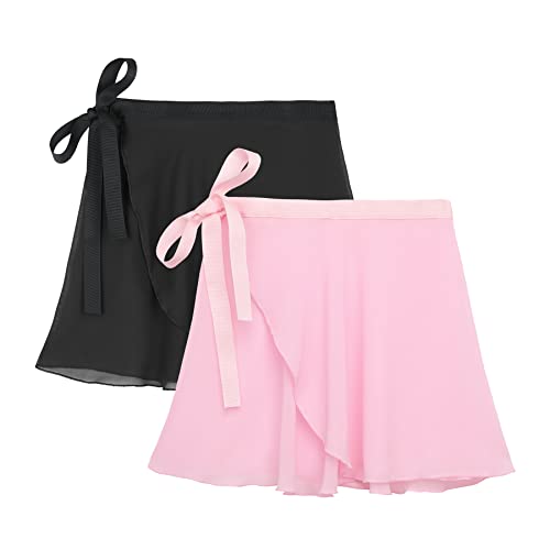 Zando Teens Ballet Chiffon Wrap Skirt Adult Women Dance Costumes Tutus For Women Dance Leotards Costumes Layered Tulle Tutu Dress Leotard Skirt Women Ballet Skirt Teenager Blackpink Women Size Xlarge cover
