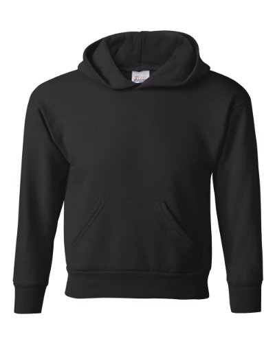 Hanes Youth ComfortBlend EcoSmart Pullover Hoodie Black
