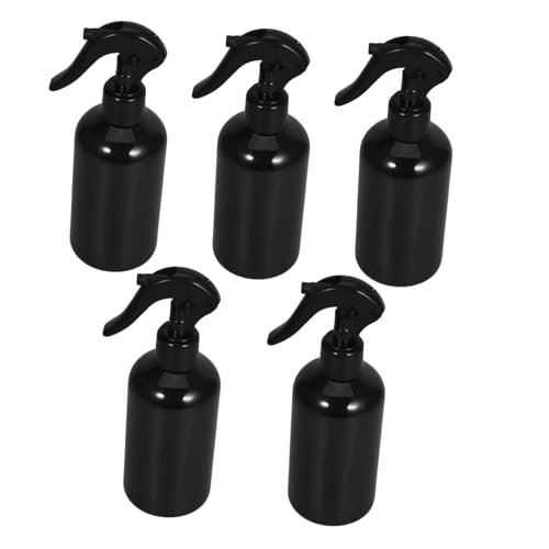 OFFSCH 5piezas Botellas Spray Plásticas Botellitas Pequeñas Reutilizables Para Agua Jardinera y Limpieza Diseño Negro Cabezal Pulverización Fácil Sin Fugas Ligero y Portátil