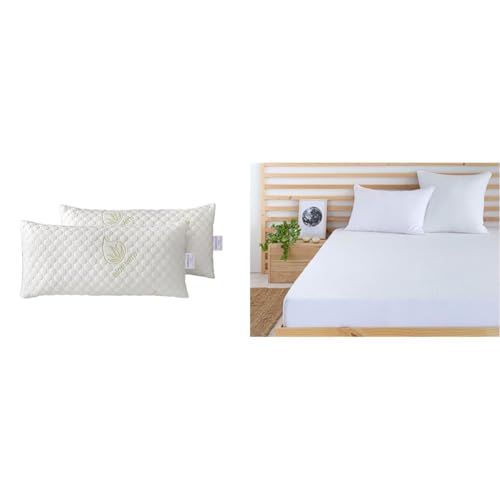 Almohada viscoelástica transpirable y cubre colchón impermeable 2
