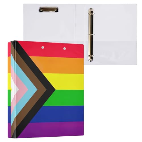 New LGBTQ Pride Flag 1.5 in 3 Ring Binder