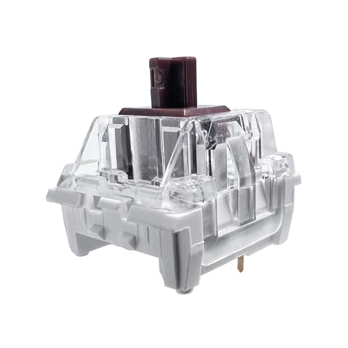 Fejwlvs Brown Switch 3 Pin 50gf Pre-Lubricated,Dustproof Tactile Switch,Suitable for LED,Mechanical Gaming Keyboards (Brown,108PCS)