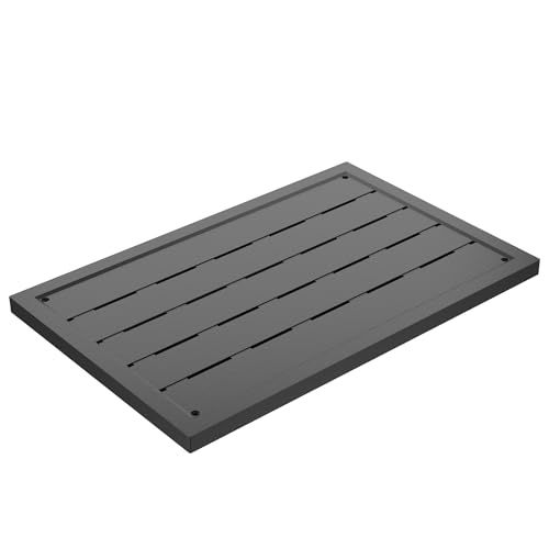 XMTECH élément de sol, plate-forme de douche, plaque de sol antidérapante, en plastique, tapis de douche et de sauna, pour l'intérieur et l'extérieur, pour douche de jardin, douche et sauna
