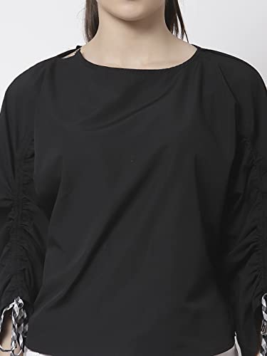 Image of Style Quotient Women Black Solid Tops