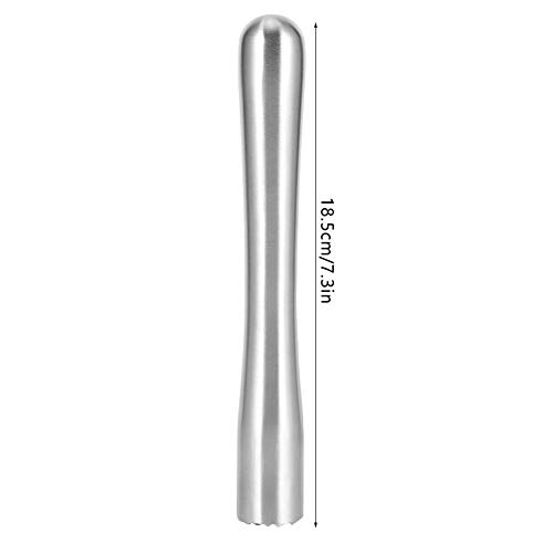 Vikenar Huishoudelijke roestvrij staal Ice stampertje Cocktail mengen Muddler Gereedschap Bar Supplies (18.5cm) - Afbeelding 6