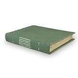 Nepali Keeper Journal with Handmade Lokta Paper. Made in Nepal. (5x7 Inches, Sage)