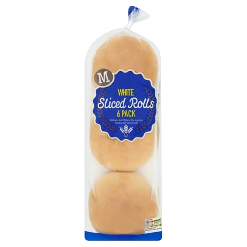Morrisons Sliced White Rolls Pack of 6