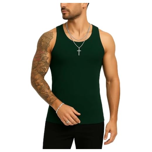 Regata Masculina Premium Canelada, Modelo Americano, Disponível em Branco, Cinza e Preto (BR, Alfa, G, Regular, Verde Militar)