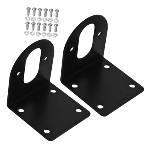 SOLUSTRE 2pcs DIY Motor Bracket for Dc Gear Motors Mounting Bracket Holder for Small Motor Holder and Rc Robot Bracket for Fixing Mounting Base and Motor Shaft Holder Black