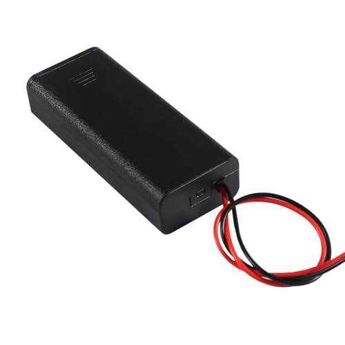 AEDIKO 10pcs AAA Battery Holder with Switch ON Off Case Back Cover 2X 1.5V Batteries Charger Holder Spring Clip Storage Box Cell Cable