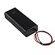 AEDIKO 10pcs AAA Battery Holder with Switch ON Off Case Back Cover 2X 1.5V Batteries Charger Holder Spring Clip Storage Box Cell Cable