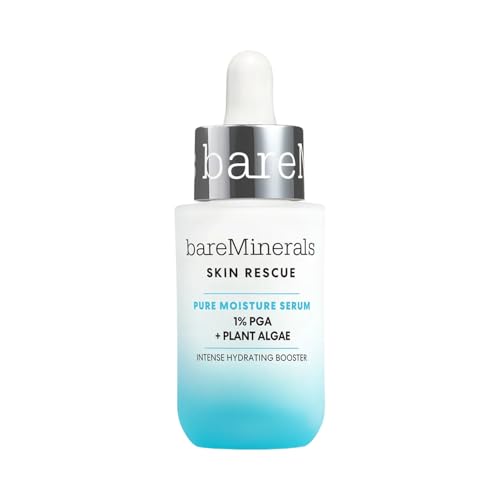 bareMinerals Skin Rescue Pure Moisture Face Serum Formulated with 1% PGA + Plant Algae Hydrates + Boosts Radiance Sensitive Skin Safe Vegan Cruelty-Free & Dermatologist-Tested