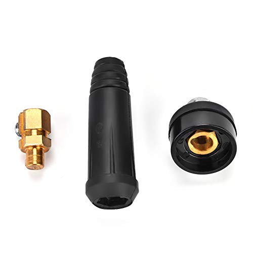 1Pcs DKJ Series European Style Welding Cable Rapid Connector, Cable Quick Fitting Adapter Optional DKJ10-25 DKJ35-50(DKJ10-25 Black)