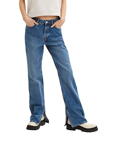 Jean Emma Tom Tailor Denim femme coupe droite fendue bas de jambe