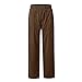 High Waist Pants for Women Casual Straight Leg Elastic Womens Corduroy Pants Loose Fit Pull On Fashion Winter Solid Color Pant with Pockets Tapered Vintage Trousers Brown M