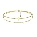 Cross Bracelet for Women，Dainty 14k Gold Plated Pearl Bridesmaid Bracelets for Women Small Wrist, Trendy Stack Thin Chain Sunflower Bracelet Gold Jewelry for Womens Baptism Gift (cross bracelet-gold)