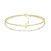 Cross Bracelet for Women，Dainty 14k Gold Plated Pearl Bridesmaid Bracelets for Women Small Wrist, Trendy Stack Thin Chain Sunflower Bracelet Gold Jewelry for Womens Baptism Gift