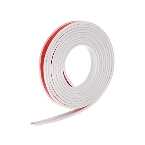 Image of uxcell U Shape Furniture Edge Banding, 3 Meters Self Adhesive Flexible Edging Trim, 5x15mm TPE Edge Guards for Cabinets Furniture Repair Restoration, White