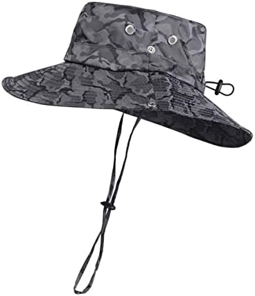 KOOLSOLY Breathable Wide Brim Boonie Hat Outdoor Waterproof UPF 50+ Sun Protection Mesh Safari Sun hat for Travel Fishing