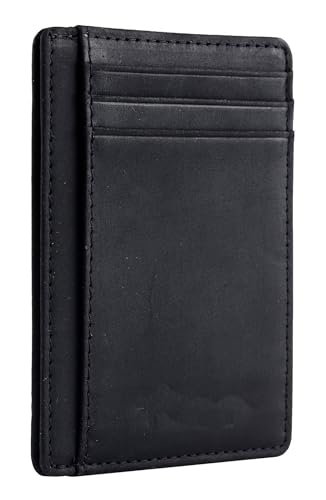 RFID Wallet for Men Wallet Slim Front Pocket Minimalist Leather RFID Blocking Medium Size Card Holder