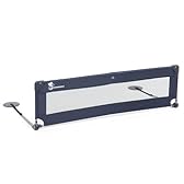 Foppapedretti Sponda da Letto Hoplà 150 cm, per bambini da 18 mesi a 5 anni, Fissaggio sotto materasso, Pieghevole e Trasportabile, Borsa da trasporto inclusa, Sicura e Protettiva, Blu