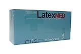 Latexhandschuhe, puderfreie Einweghandschuhe LatexMED Expert, Größe: (S - L) - 100 Stück, Latex Einmalhandschuhe, Latex-handschuhe, weiß (L)