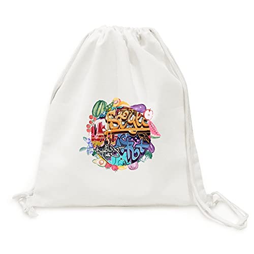 Sac en tissu pliable graffiti à sangle pour le marché et les courses