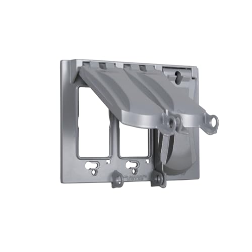 Hubbell-Bell MX3050S odporna na warunki atmosferyczne, metaliczna osłona urządzenia z konfiguracjami 125 w 1 i potrójnym przełącznikiem, pionowa, szara