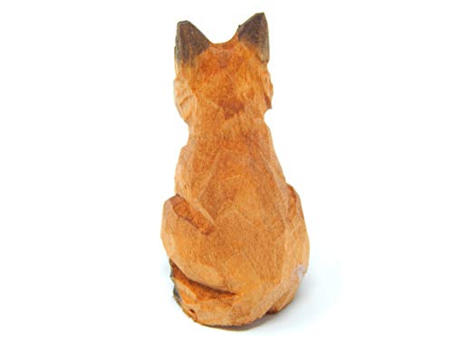 Figura de Zorro Rojo Tallada a Mano en Madera miniatura 5