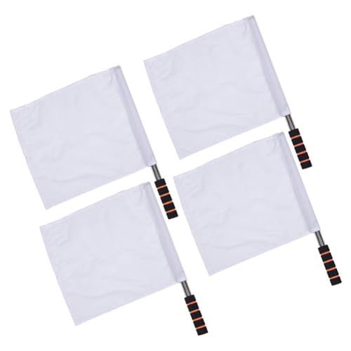 Yokomu Bandera de Árbitro Deportivo 4 Piezas Bandera de Árbitro de Eventos de Atletismo Bandera de Portería de Fútbol Bandera de Abanderado Manejar de Esponja
