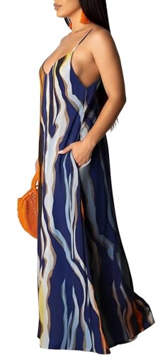 Image of SheKiss 2026 Women's Casual Summer Floral Long Maxi Dresses Floor Length Sleeveless Plus Size Sundresses