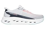 Skechers Men's Max Cushioning Glide Step Sapphire Hands Free Slip-Ins Sneaker, White/Multi, 8.5 X-Wide