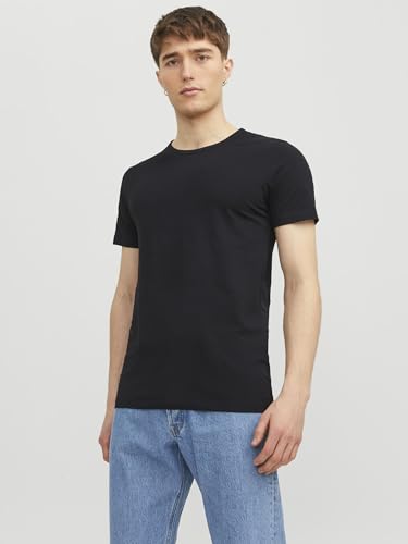 JACK & JONES Herren Basic O-neck Tee S/S Noos T Shirt, Schwarz, S EU – Ansicht 2