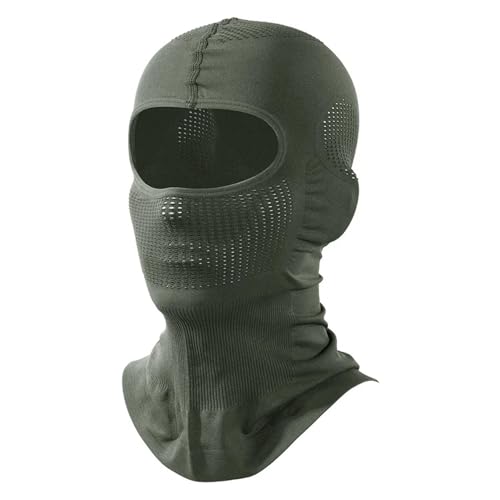 WAWPU 2 pasamontañas for Hombre, máscara Facial Completa, Transpirable, elástica, for Deportes, Senderismo, Camping, esquí, Exteriores.(Green)