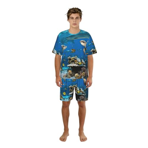 Pyjama homme anti transpiration léger ensemble vêtement de nuit