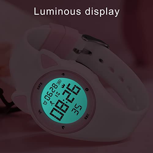 Image of Kids Watches for Girls Boys Digital Sport Watch with Step Counter Pedometer Vibration Alarm Clock, No App Waterproof Fitness Tracker Kids Watch Boys Girls Teens Students Ages 5-16