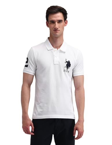 Image of U.S. POLO ASSN. Men's Printed Round Neck Half Sleeve Casual Cotton Regular 1665 T-Shirts (UDTSH2240)