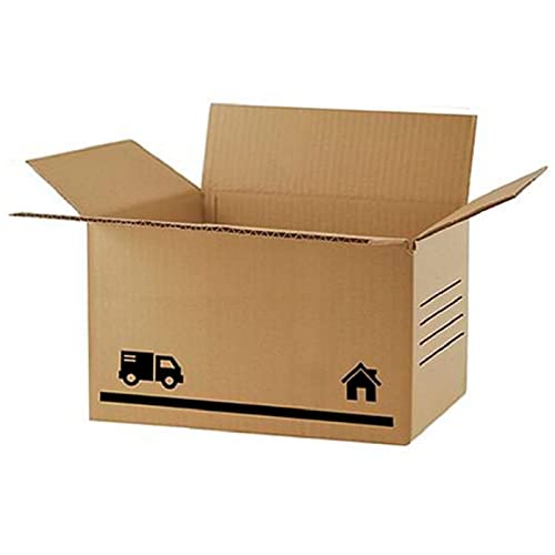 Acan Tradineur - Pack de 2 cajas de cartón embalaje, mudanzas, cartón reforzado y resistente, plegables y reutilizables, envío paquetes, almacenaje - 50 x 35 x 30 cm