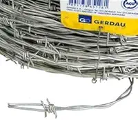 Arame Farpado Gerdau, Rolo 10 Metros, Galvanizado, Camada Pesada, 1,60mm, 250 kgf
